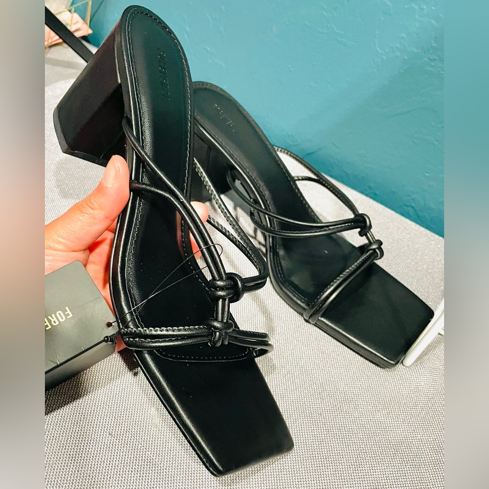 Forever 21 Black Chunky Heels